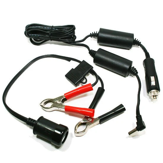 Shielded DC Power Cord with Battery Adapter for 60 Series System One Devices